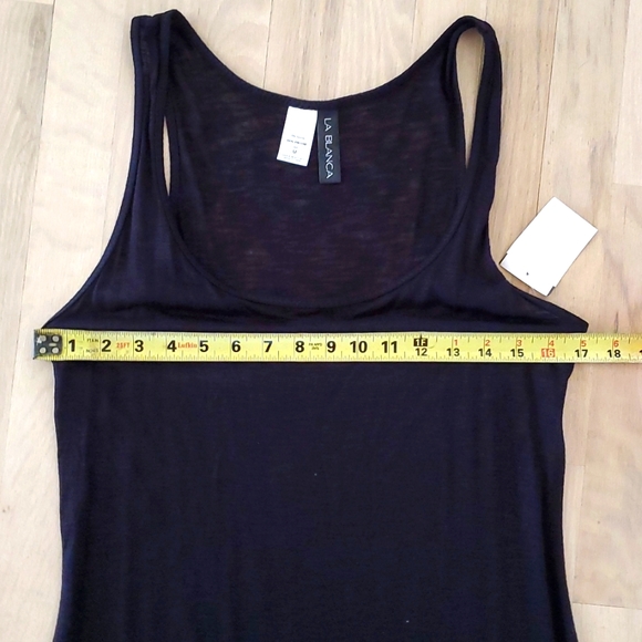 NWOT La Blanca Womens Jersey Tank Cover Up Mini Dress Size M Black - Picture 7 of 8